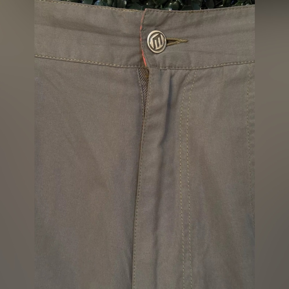 Vintage Macgear Sku 0085 Outdoor Lightweight Cargo Shorts Green Orange 36 - Picture 4 of 4